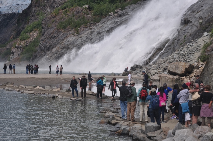 crossing over to the falls